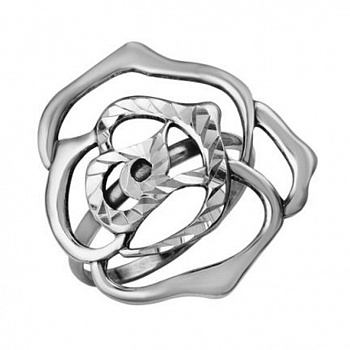 Серебряное кольцо «Роза»