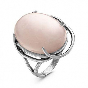 Серебряное кольцо «Аура» с кварцем