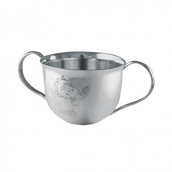 Серебряная чашка «Чебурашка»