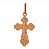 Серебряная подвеска в виде креста с орнаментом и позолотой