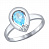 Серебряное кольцо с топазом "Капля"