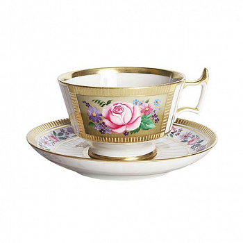 Фарфоровая чайная чашка с блюдцем «Воспоминание»