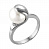 Серебряное кольцо «Прикосновение» с жемчугом