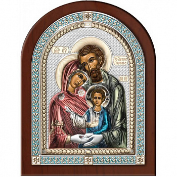 Икона с напылением серебра «Святое Семейство»
