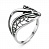 Серебряное кольцо «Листок» без вставок