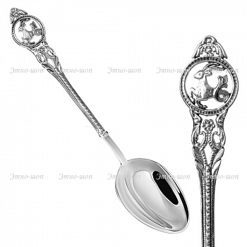 Серебряная чайная ложка со Знаком зодиака «Козерог»