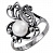 Серебряное кольцо с жемчугом «Виньетка»