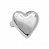Серебряное кольцо «Сердце» объемное