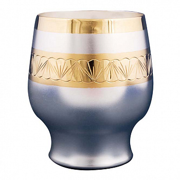 Серебряный стакан с позолотой «Флора»
