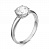 Серебряное кольцо «Идеал» с фианитом