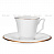 Фарфоровая чашка с блюдцем кофейная "Золотая лента" форма Юлия