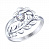 Серебряное кольцо с фианитом «Фантазия»