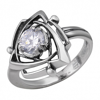 Серебряное кольцо с фианитом «Око»