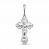 Серебряная подвеска «Крестик нательный» для мужчин с родированием