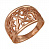 Серебряное кольцо «Старинные узоры» с золочением