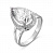 Серебряное кольцо «Сердце океана» с фианитом