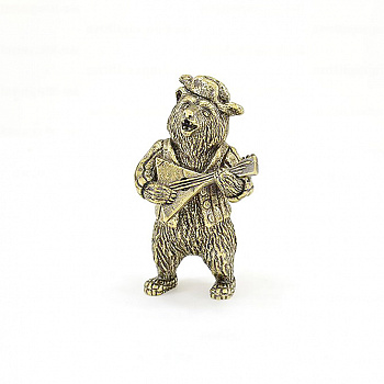Бронзовая статуэтка «Медведь с балалайкой»