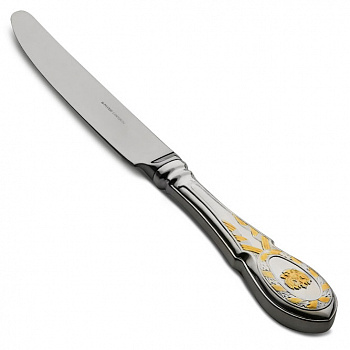 Серебряный десертный нож с золочением «Государственный»