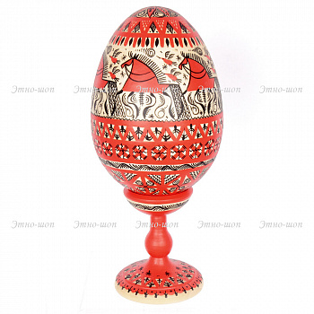 Яйцо на подставке «Мезенская роспись»