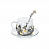 Хрустальная чашка «Ромашка» с серебряным декором