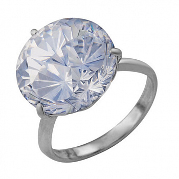 Серебряное кольцо с фианитом «Холодное сердце»