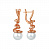 Серебряные серьги с жемчугом и позолотой «Хаотичная спираль»