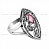 Серебряное кольцо "Розовый Закат"