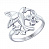 Серебряное кольцо с фианитом «Колибри»