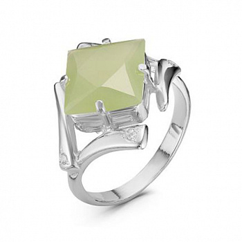 Серебряное кольцо «Нежность» с нефритом