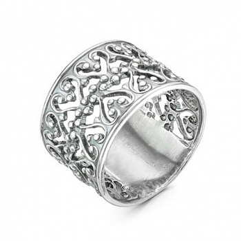 Серебряное кольцо «Королева червей»