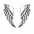 Серебряные серьги «Крылья лебедя»