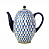 Фарфоровый кофейник «Кобальтовая сетка» форма «Тюльпан»