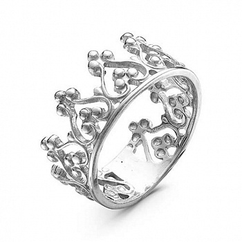 Кольцо из серебра «Корона»