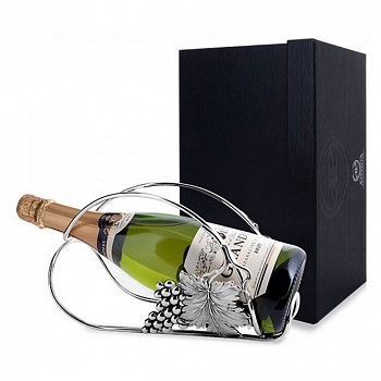 Серебряная подставка под бутылку «Виноград»