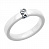 Керамическое кольцо «Облако» с серебром и фианитом