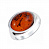 Серебряное кольцо с янтарём "Наргиз"