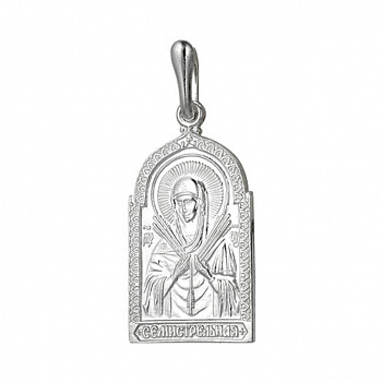 Серебряная подвеска «Семистрельная икона Божьей Матери» для женщин
