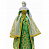 Кукла коллекционная в чеченском национальном платье зеленого цвета