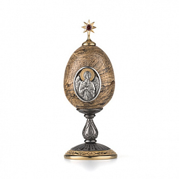 Пасхальное яйцо «Звезда Рождества» с серебряным декором