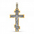 Серебряная подвеска «Крест Господень» с позолотой для мужчин