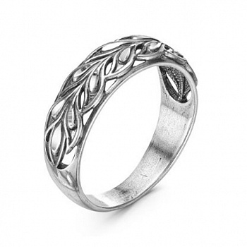 Серебряное кольцо «Венок» классическое