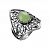 Серебряное кольцо «Звездочка» с нефритом