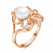 Серебряное кольцо «Эксклюзив» с жемчугом и позолотой
