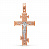 Серебряная подвеска «Крест Господень» с выборочным родированием