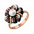 Серебряное кольцо «Аленький цветочек» с жемчугом и перламутром