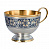 Серебряная чашка с позолотой «Нежность»