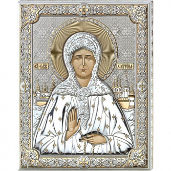 Икона с серебряным напылением «Святая Матрона Московская»