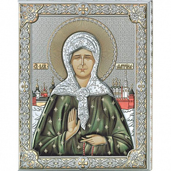 Икона с серебряным напылением «Матрона Московская»
