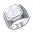 Серебряное кольцо-печатка с гравировкой