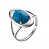 Серебряное кольцо «Орбита» с бирюзой